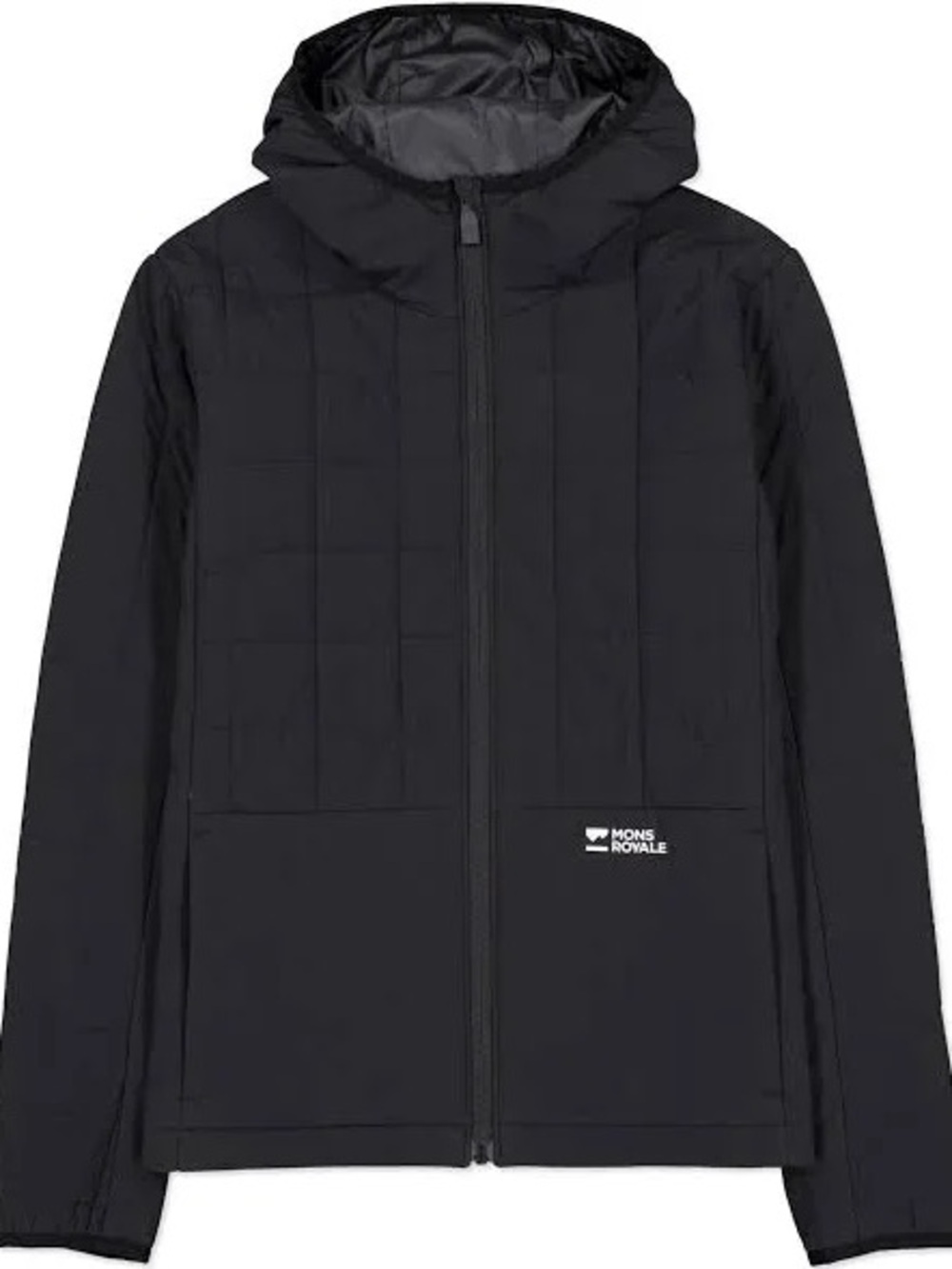 Women's Mons Royale Canyon Merino Insulated Hooded Jacket Black M